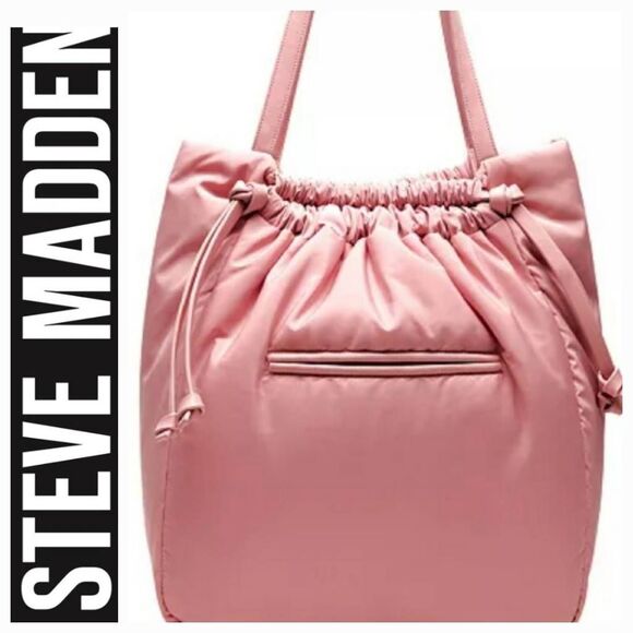 Steve Madden BLuci Drawstring Tote Bag- Rose - Picture 1 of 11
